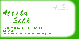 attila sill business card